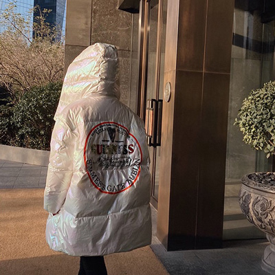 鐳射幻彩羽絨服面料