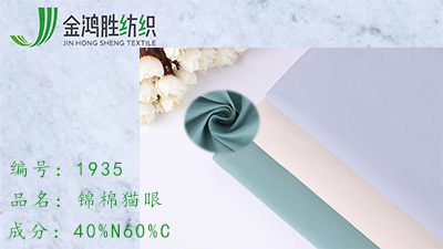 金鴻勝錦棉貓眼風(fēng)衣面料 無彈錦棉外套運動面料 防刮混紡羽絨服梭織布