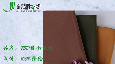 金鴻勝75D鏡面記憶滌綸防水風(fēng)衣面料 時(shí)尚派克服棉服布料